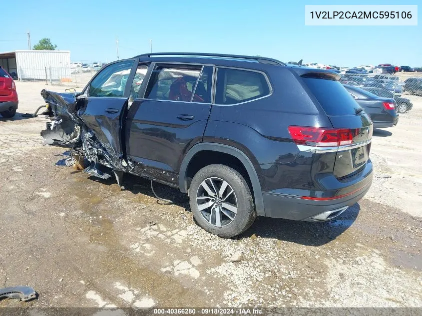 2021 Volkswagen Atlas 2.0T Se VIN: 1V2LP2CA2MC595106 Lot: 40366280