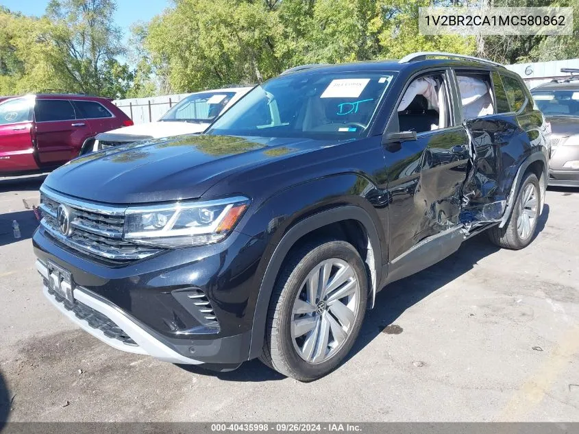 2021 Volkswagen Atlas 3.6L V6 Sel VIN: 1V2BR2CA1MC580862 Lot: 40435998