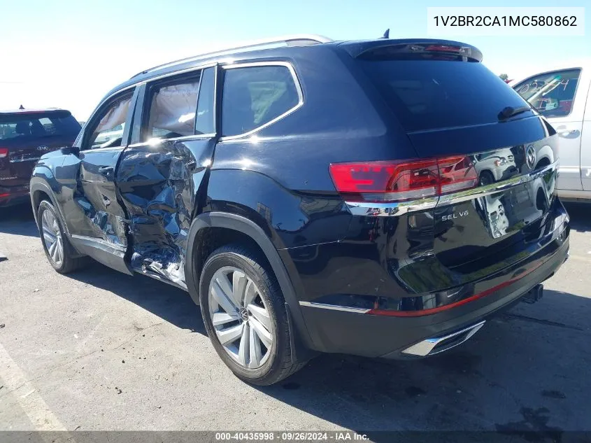 2021 Volkswagen Atlas 3.6L V6 Sel VIN: 1V2BR2CA1MC580862 Lot: 40435998