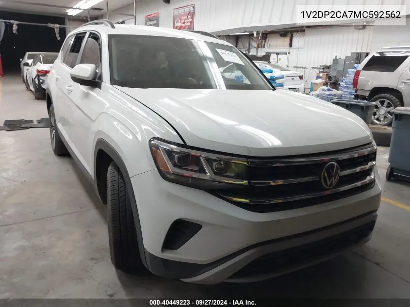 2021 Volkswagen Atlas 2.0T Se VIN: 1V2DP2CA7MC592562 Lot: 40449223