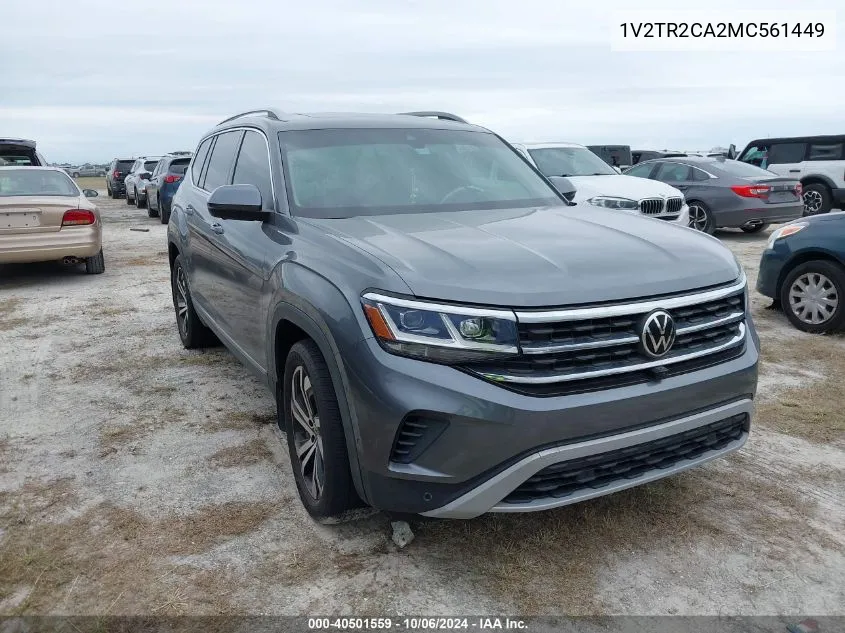 1V2TR2CA2MC561449 2021 Volkswagen Atlas 3.6L V6 Sel Premium