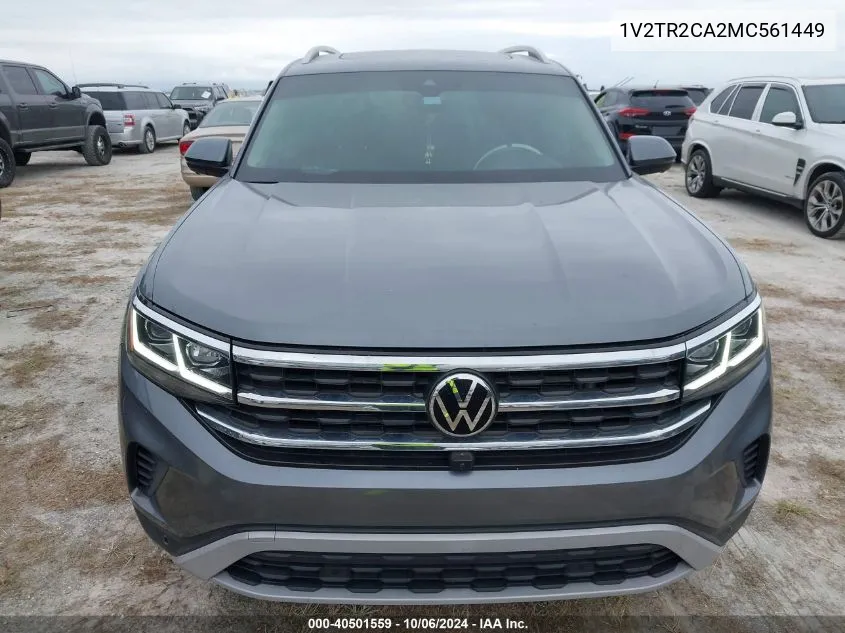 2021 Volkswagen Atlas 3.6L V6 Sel Premium VIN: 1V2TR2CA2MC561449 Lot: 40501559