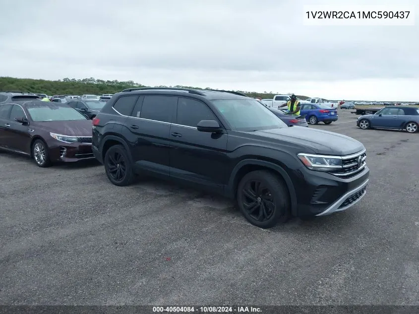 2021 Volkswagen Atlas 3.6L V6 Se W/Technology VIN: 1V2WR2CA1MC590437 Lot: 40504084