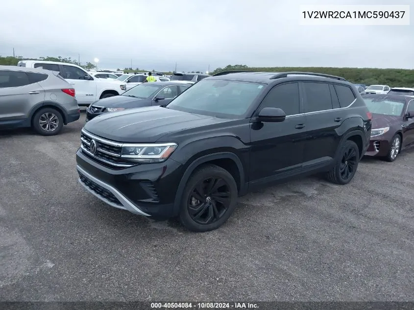 2021 Volkswagen Atlas 3.6L V6 Se W/Technology VIN: 1V2WR2CA1MC590437 Lot: 40504084