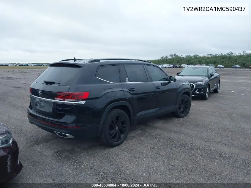 2021 Volkswagen Atlas 3.6L V6 Se W/Technology VIN: 1V2WR2CA1MC590437 Lot: 40504084