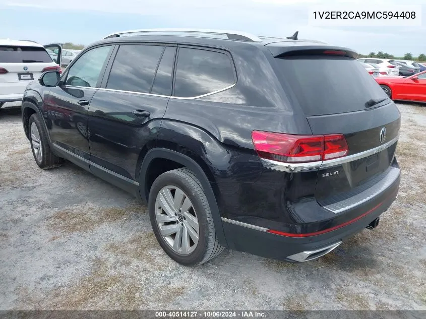 1V2ER2CA9MC594408 2021 Volkswagen Atlas Sel