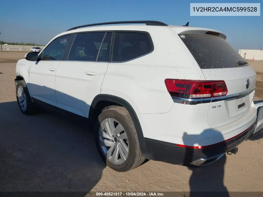 2021 Volkswagen Atlas 3.6L V6 Se W/Technology VIN: 1V2HR2CA4MC599528 Lot: 40521017