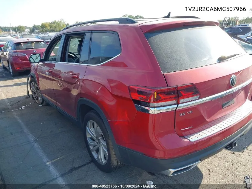 2021 Volkswagen Atlas 3.6L V6 Se W/Technology VIN: 1V2JR2CA6MC507966 Lot: 40523756