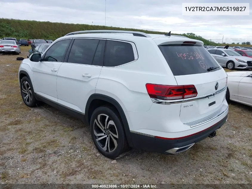 1V2TR2CA7MC519827 2021 Volkswagen Atlas Sel Premium