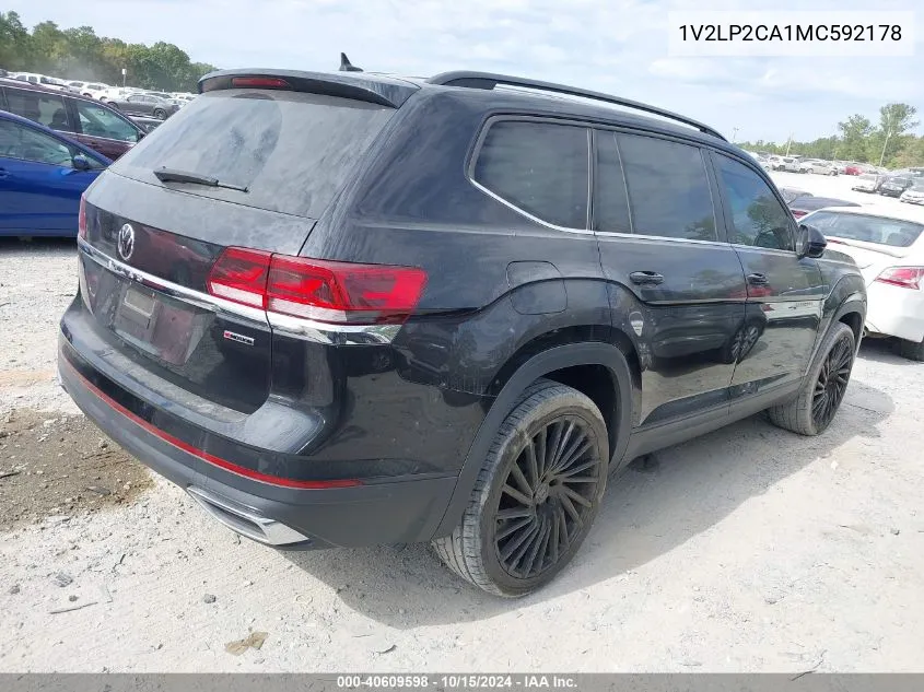 1V2LP2CA1MC592178 2021 Volkswagen Atlas 2.0T Se