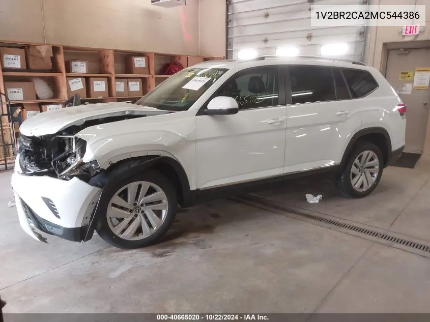 2021 Volkswagen Atlas 3.6L V6 Sel VIN: 1V2BR2CA2MC544386 Lot: 40665020