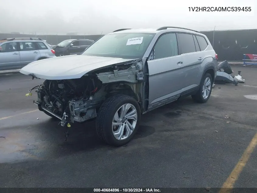 2021 Volkswagen Atlas 3.6L V6 Se W/Technology VIN: 1V2HR2CA0MC539455 Lot: 40684896