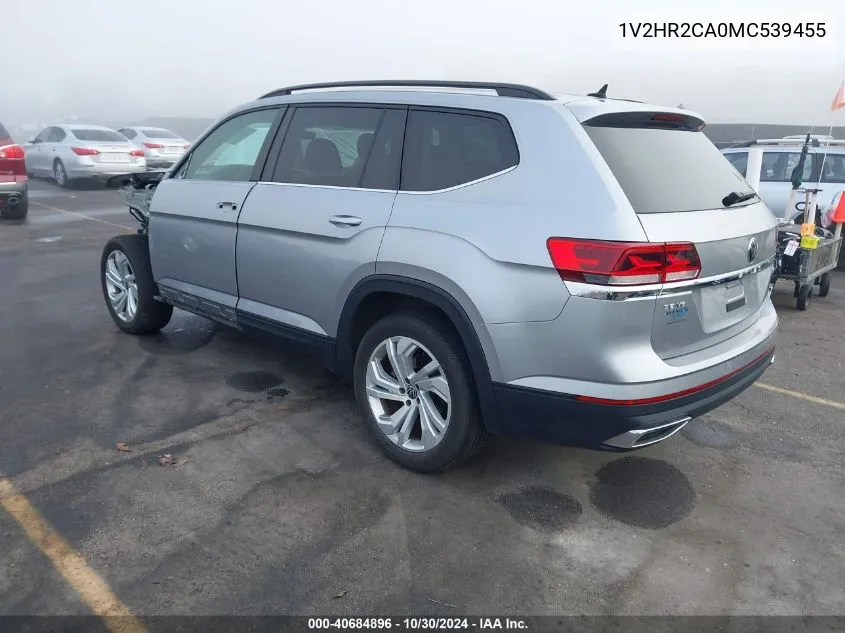 2021 Volkswagen Atlas 3.6L V6 Se W/Technology VIN: 1V2HR2CA0MC539455 Lot: 40684896