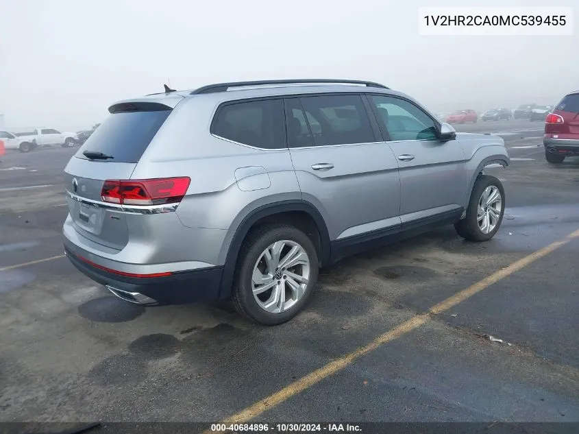 2021 Volkswagen Atlas 3.6L V6 Se W/Technology VIN: 1V2HR2CA0MC539455 Lot: 40684896