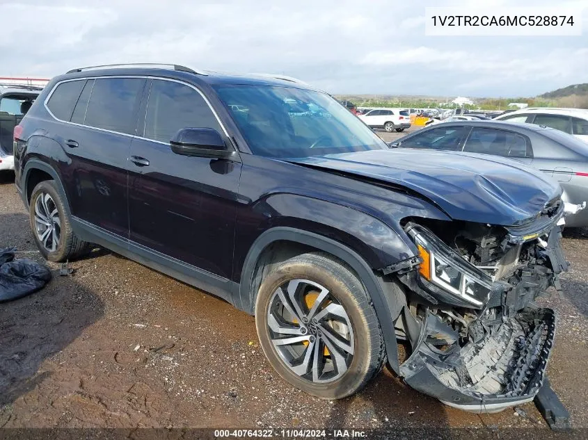 2021 Volkswagen Atlas Sel Premium VIN: 1V2TR2CA6MC528874 Lot: 40764322