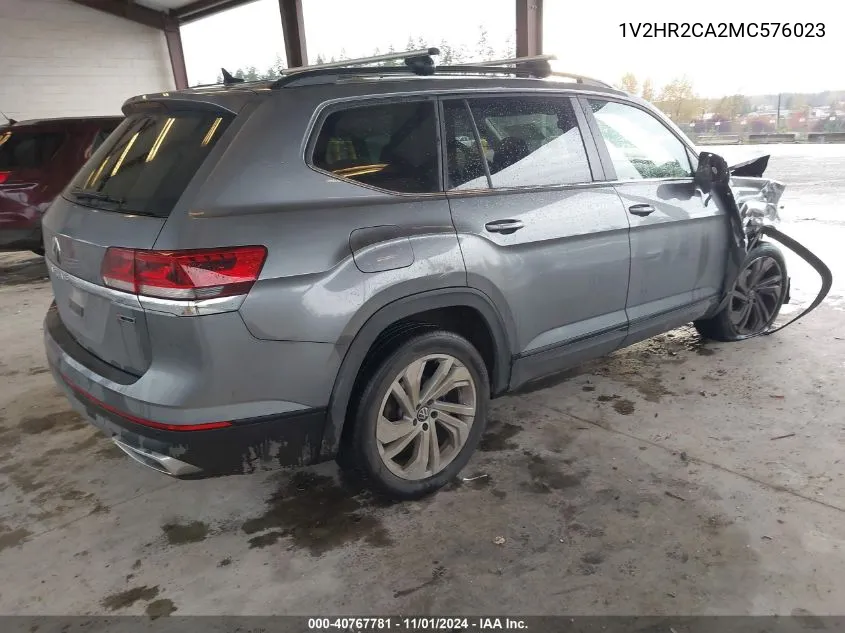 2021 Volkswagen Atlas 3.6L V6 Se W/Technology VIN: 1V2HR2CA2MC576023 Lot: 40767781