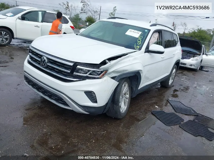 2021 Volkswagen Atlas 3.6L V6 Se W/Technology VIN: 1V2WR2CA4MC593686 Lot: 40784530