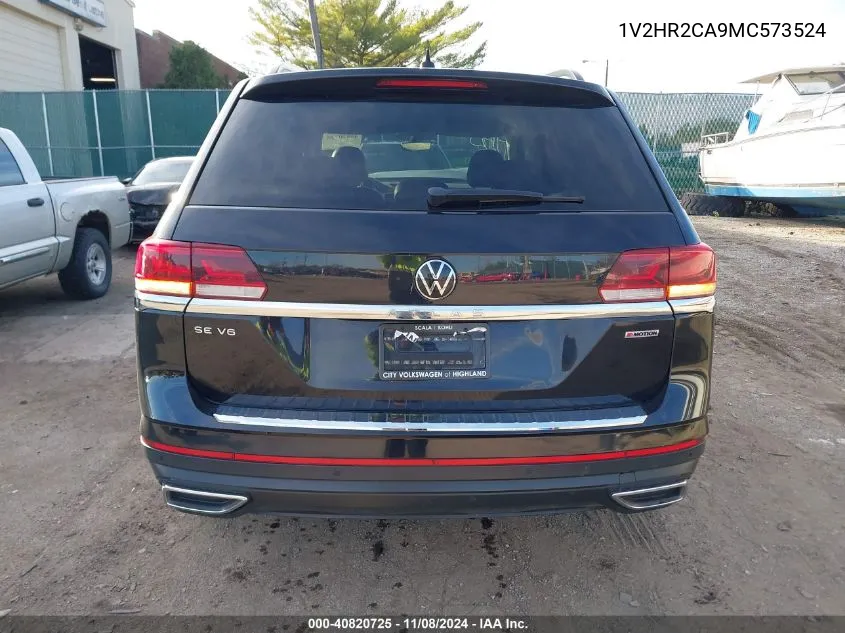 2021 Volkswagen Atlas 3.6L V6 Se W/Technology VIN: 1V2HR2CA9MC573524 Lot: 40820725