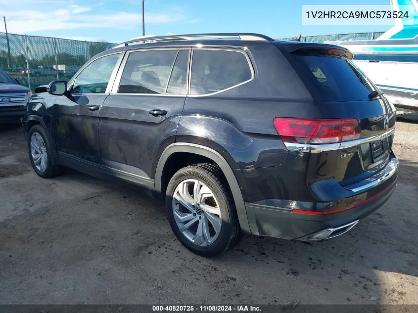 2021 Volkswagen Atlas 3.6L V6 Se W/Technology VIN: 1V2HR2CA9MC573524 Lot: 40820725