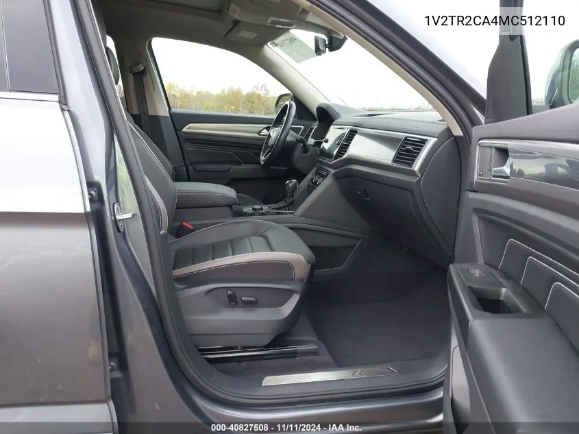 2021 Volkswagen Atlas 3.6L V6 Sel Premium VIN: 1V2TR2CA4MC512110 Lot: 40827508