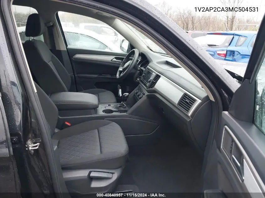 2021 Volkswagen Atlas 2.0T S VIN: 1V2AP2CA3MC504531 Lot: 40840957