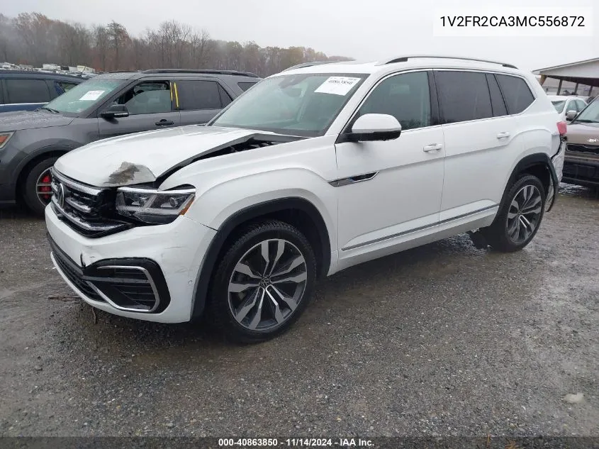 2021 Volkswagen Atlas 3.6L V6 Sel Premium R-Line VIN: 1V2FR2CA3MC556872 Lot: 40863850