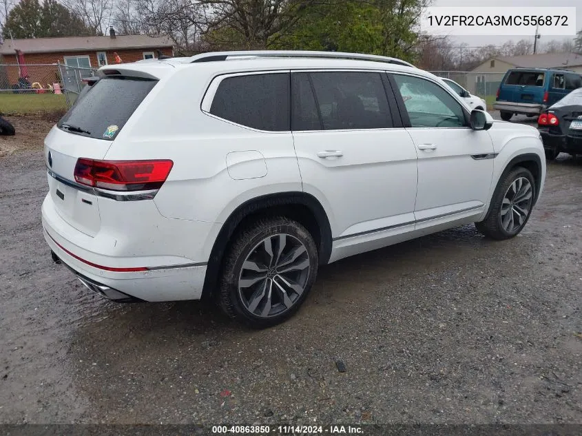 2021 Volkswagen Atlas 3.6L V6 Sel Premium R-Line VIN: 1V2FR2CA3MC556872 Lot: 40863850