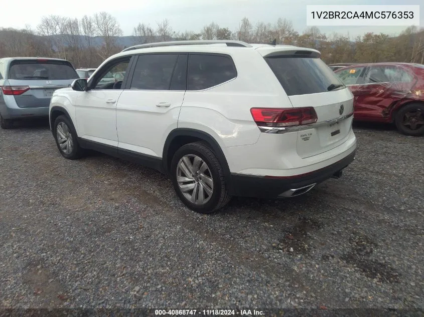 2021 Volkswagen Atlas 3.6L V6 Sel VIN: 1V2BR2CA4MC576353 Lot: 40868747