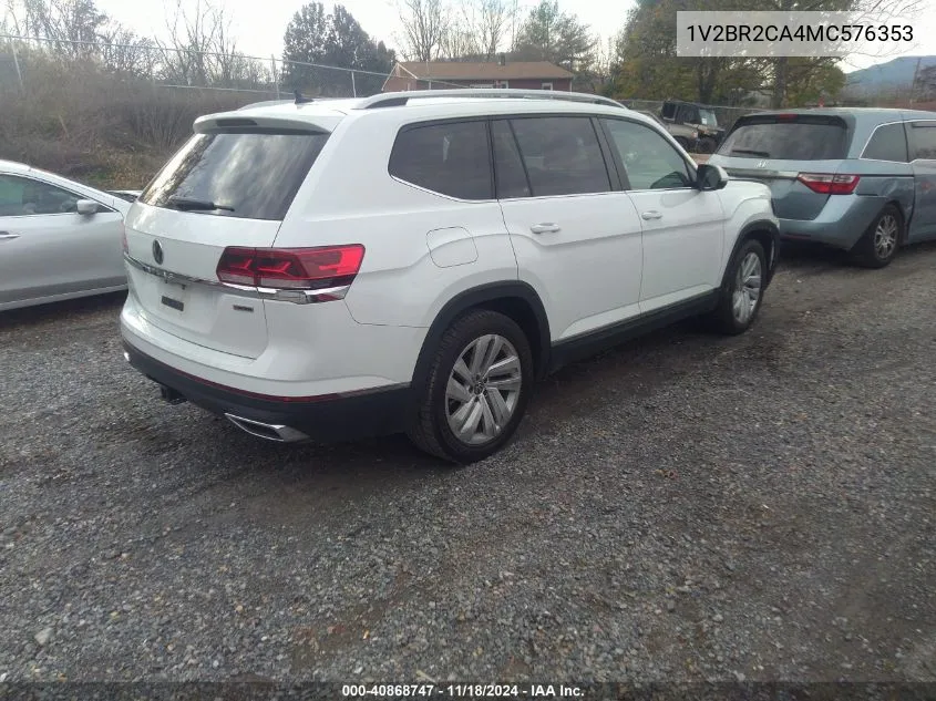 2021 Volkswagen Atlas 3.6L V6 Sel VIN: 1V2BR2CA4MC576353 Lot: 40868747