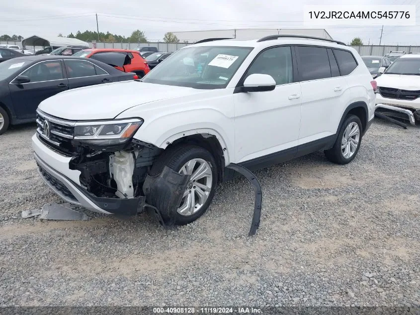 2021 Volkswagen Atlas 3.6L V6 Se W/Technology VIN: 1V2JR2CA4MC545776 Lot: 40908128