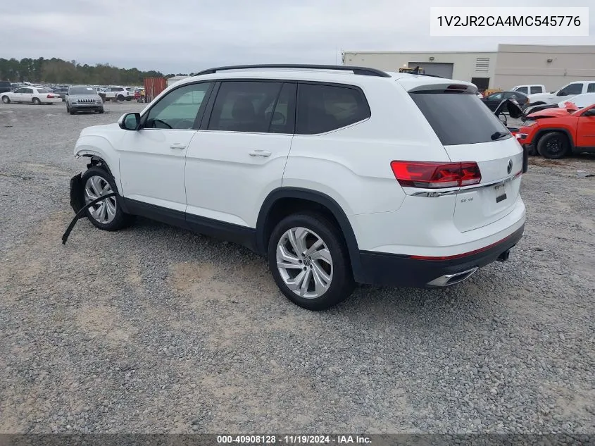 2021 Volkswagen Atlas 3.6L V6 Se W/Technology VIN: 1V2JR2CA4MC545776 Lot: 40908128