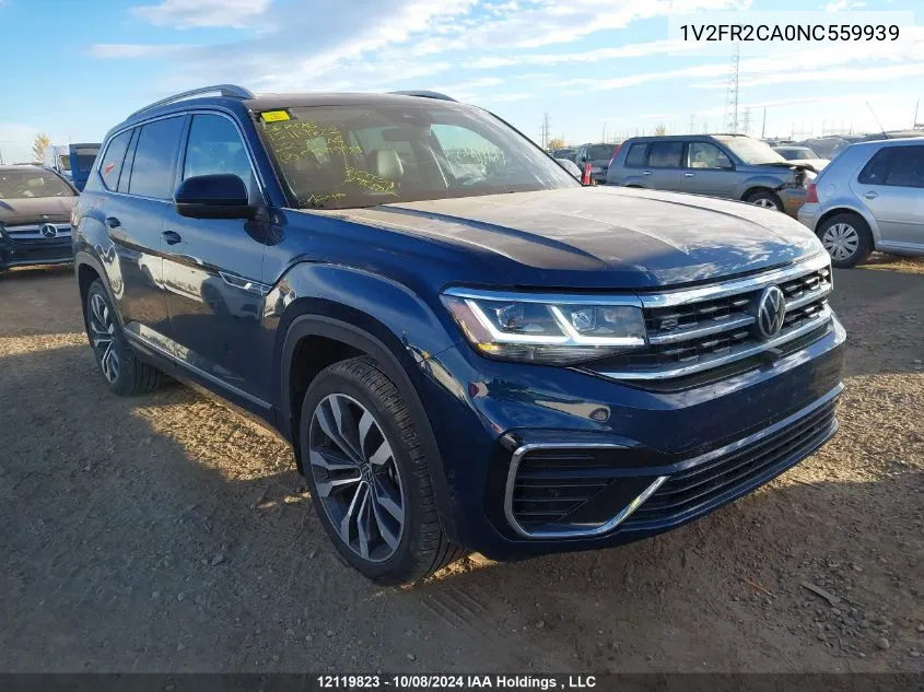 2022 Volkswagen Atlas VIN: 1V2FR2CA0NC559939 Lot: 12119823