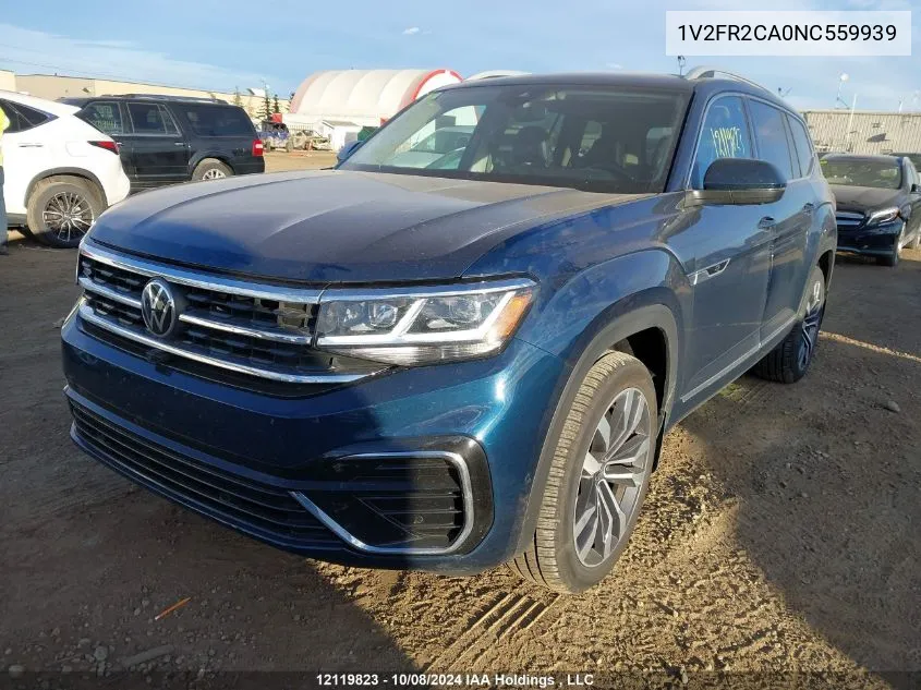 2022 Volkswagen Atlas VIN: 1V2FR2CA0NC559939 Lot: 12119823