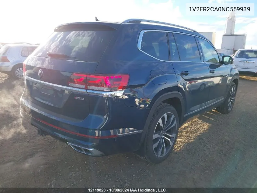 2022 Volkswagen Atlas VIN: 1V2FR2CA0NC559939 Lot: 12119823