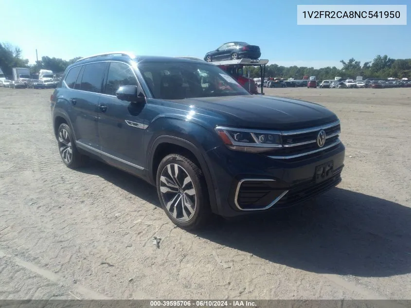 2022 Volkswagen Atlas 3.6L V6 Sel Premium R-Line VIN: 1V2FR2CA8NC541950 Lot: 39595706