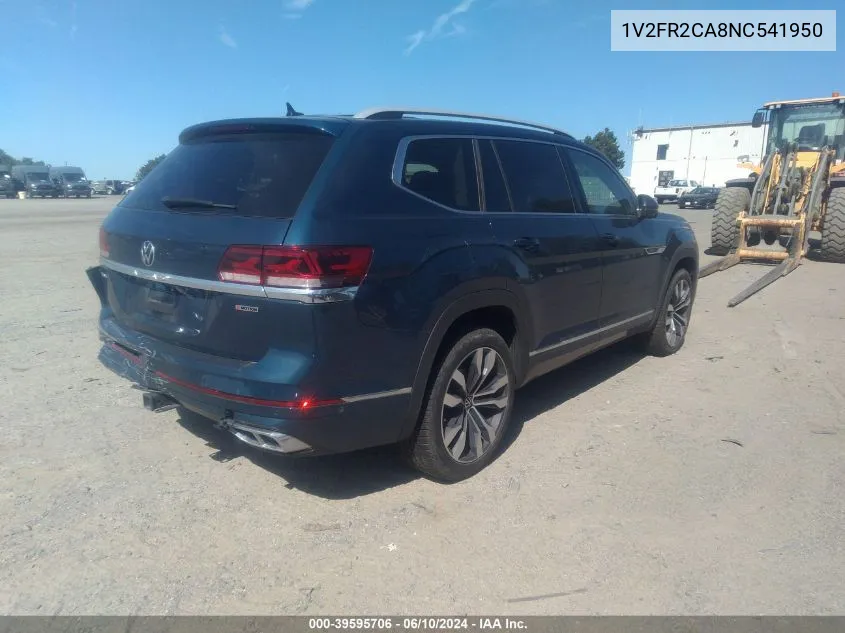 2022 Volkswagen Atlas 3.6L V6 Sel Premium R-Line VIN: 1V2FR2CA8NC541950 Lot: 39595706