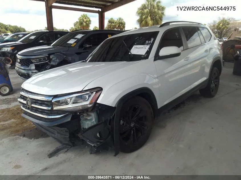 1V2WR2CA6NC544975 2022 Volkswagen Atlas 3.6L V6 Se W/Technology