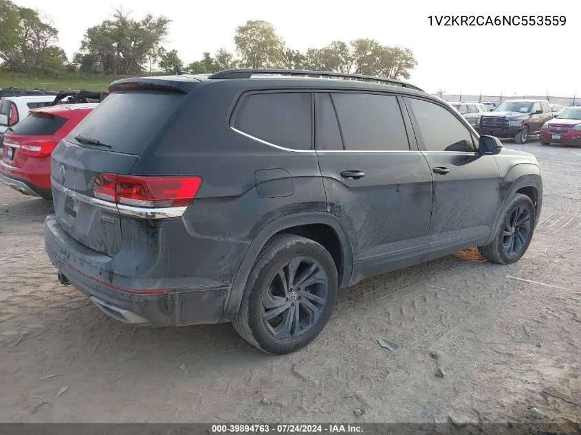 1V2KR2CA6NC553559 2022 Volkswagen Atlas 3.6L V6 Se W/Technology