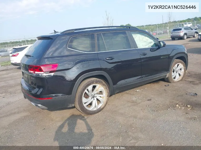 1V2KR2CA1NC526446 2022 Volkswagen Atlas 3.6L V6 Se W/Technology