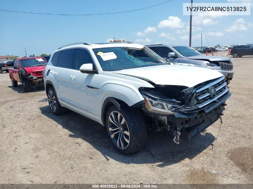 2022 Volkswagen Atlas 3.6L V6 Sel Premium R-Line VIN: 1V2FR2CA8NC513825 Lot: 40029922