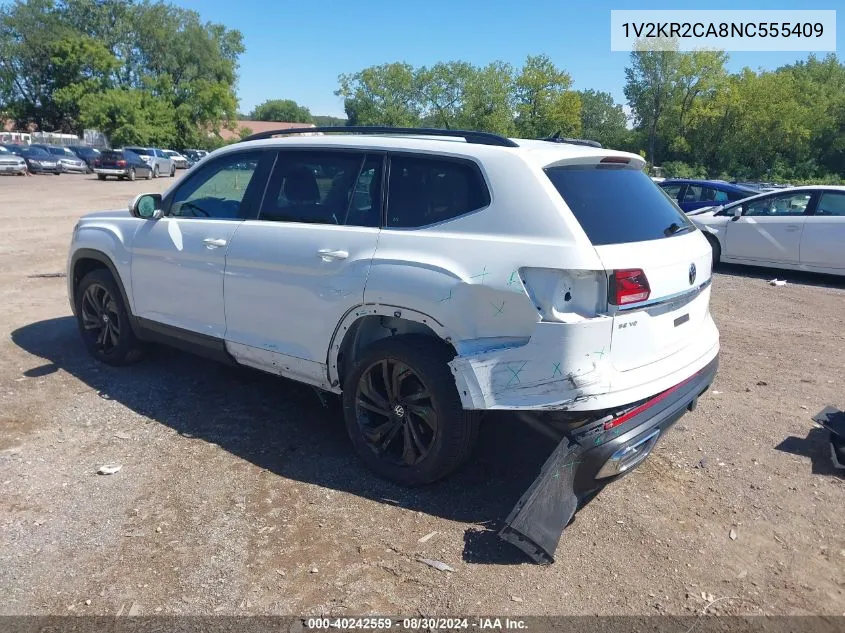 2022 Volkswagen Atlas 3.6L V6 Se W/Technology VIN: 1V2KR2CA8NC555409 Lot: 40242559