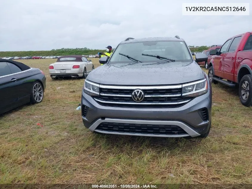 1V2KR2CA5NC512646 2022 Volkswagen Atlas Se