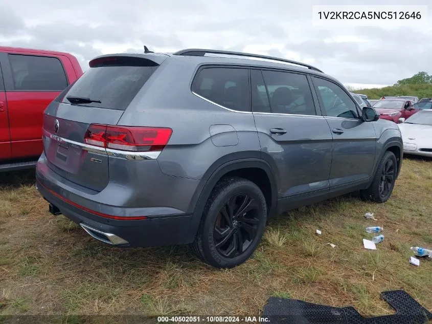 1V2KR2CA5NC512646 2022 Volkswagen Atlas Se