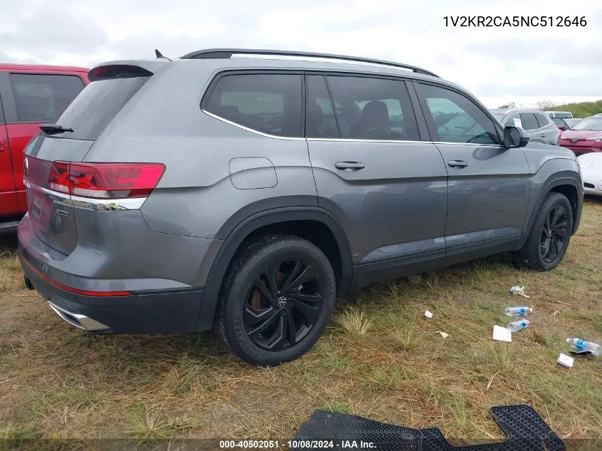 1V2KR2CA5NC512646 2022 Volkswagen Atlas Se