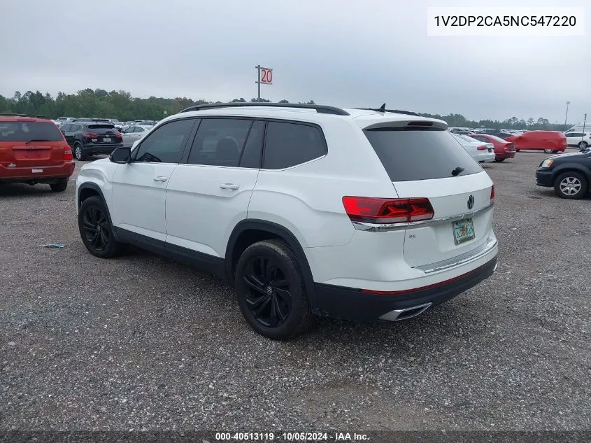 2022 Volkswagen Atlas Se VIN: 1V2DP2CA5NC547220 Lot: 40513119