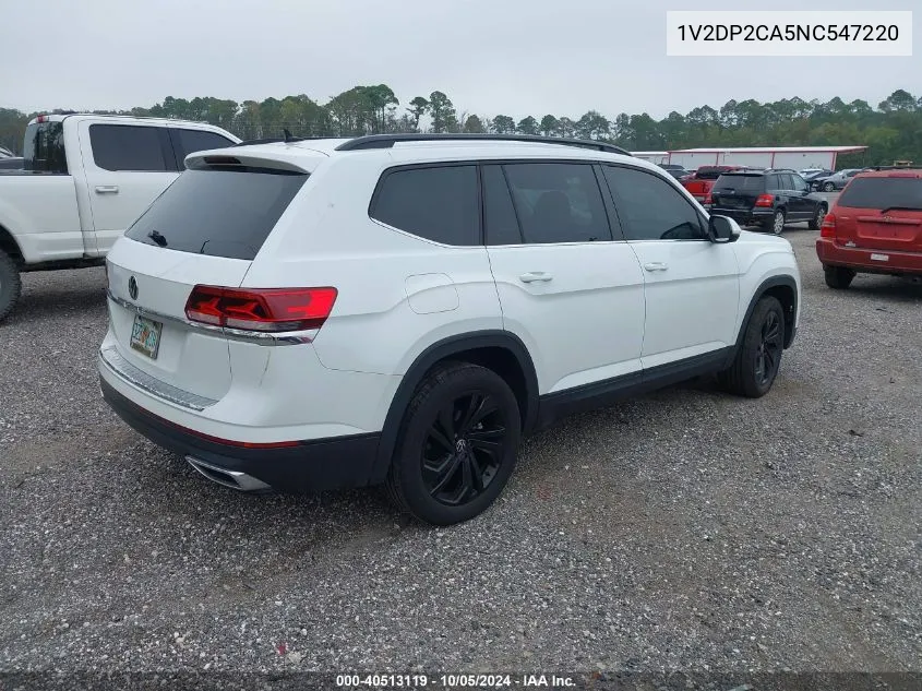 2022 Volkswagen Atlas Se VIN: 1V2DP2CA5NC547220 Lot: 40513119