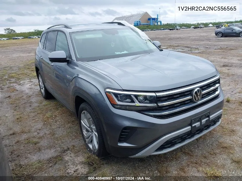 2022 Volkswagen Atlas 3.6L V6 Se W/Technology VIN: 1V2HR2CA2NC556565 Lot: 40540957