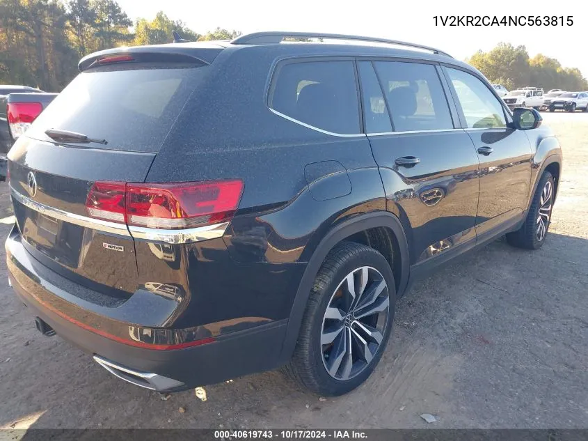 2022 Volkswagen Atlas 3.6L V6 Se W/Technology VIN: 1V2KR2CA4NC563815 Lot: 40619743