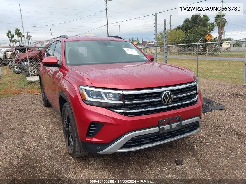 2022 Volkswagen Atlas 3.6L V6 Se W/Technology VIN: 1V2WR2CA9NC563780 Lot: 40753768