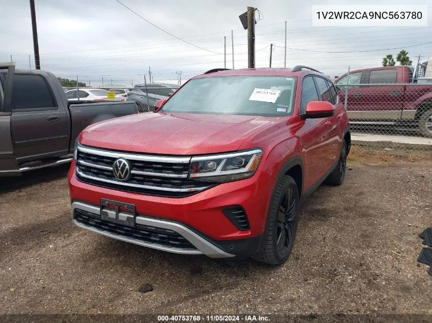 2022 Volkswagen Atlas 3.6L V6 Se W/Technology VIN: 1V2WR2CA9NC563780 Lot: 40753768